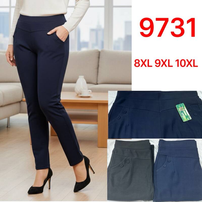 Spodnie damskie Roz 8XL-10XL,1 kolor Paczka 12 szt